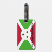 ブルンジ国旗の荷物タグ ラゲッジタグ (裏面縦)