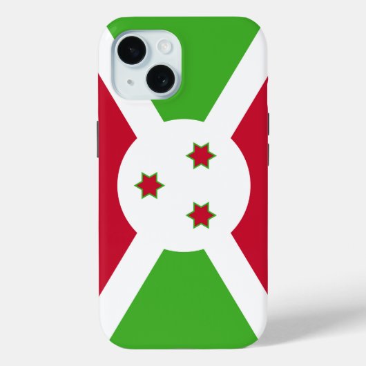 ブルンジ国旗のApple iPhone 15 Case-Mate iPhoneケース (裏面)