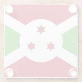 ブルンジ国旗を持つガラスコースター ガラスコースター (裏面)