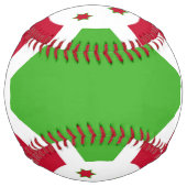 ブルンジ国旗を持つ愛国的なソフトボール ソフトボール (裏面)