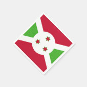 ブルンジ国旗を持つ愛国的な紙のナプキン スタンダードカクテルナプキン (角)