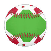 ブルンジ国旗を持つ愛国野球 野球ボール (裏面)