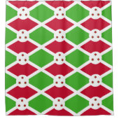 ブルンジ国旗を掲げたシャワーカーテン シャワーカーテン (正面)