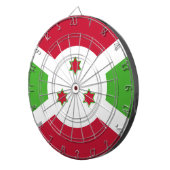 ブルンジ国旗を掲げたダーツボード ダーツボード (正面右)