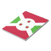 ブルンジ国旗を掲げたメモ帳 ノートパッド (回転)