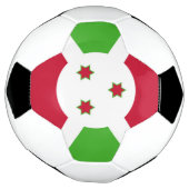 ブルンジ国旗を掲げた愛国的なサッカーボール サッカーボール (回転)