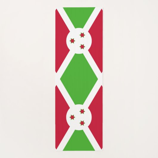 ブルンジ国旗を掲げた愛国的なヨガマット ヨガマット (裏面)