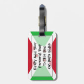 ブルンジ国旗簡単ID個人 ラゲッジタグ (裏面縦)