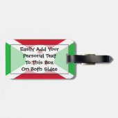 ブルンジ国旗簡単ID個人 ラゲッジタグ (裏面横)