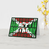 ブルンジ国旗誕生日カード カード (黄色い花)