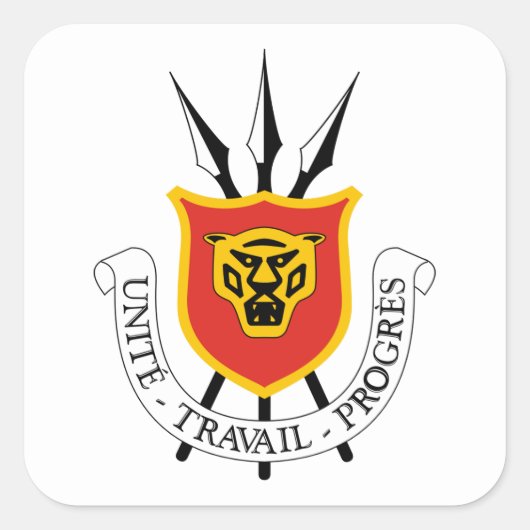 ブルンジ国旗 スクエアシール (正面)