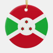 ブルンジ国旗 セラミックオーナメント (正面)