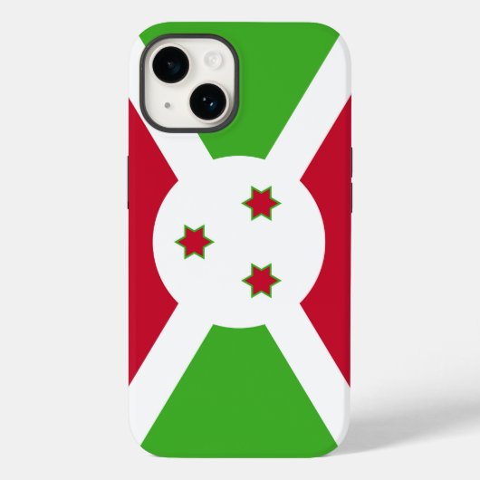 ブルンジ国旗 パトリオティック Apple 14 Case-Mate iPhoneケース (裏面)