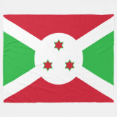 ブルンジ国旗 フリースブランケット (正面(横))