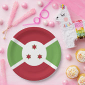 ブルンジ国旗 ペーパープレート (パーティー)