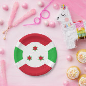 ブルンジ国旗 ペーパープレート (パーティー)