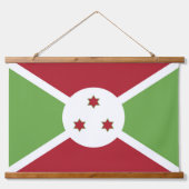 ブルンジ国旗 吊り下げ型タペストリー (正面)
