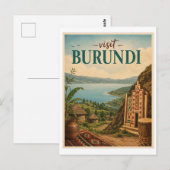 ブルンジ旅行ヴィンテージ ポストカード (正面/裏面)