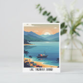ブルンジ タンガニーカ湖 旅行 ポストカード (スタンド正面)