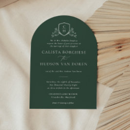 ブルンスウィッククレストグリーン結婚式招待状 招待状