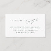 ブルンスウィック結婚クレストのギフトに関するメモ エンクロージャーカード (正面)