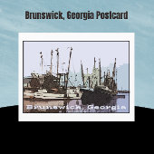 ブルンスウィック、ジョージア州沿岸海老ボート ポストカード