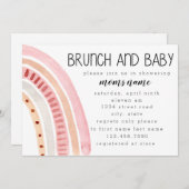 ブルンチとベビーカスタマイズシャワー 招待状 (正面/裏面)