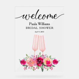 ブルンチアンドバビーフローラブライダルシャワー アクリルサイン