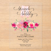 ブルンチアンドバビーフローラブライダルシャワー アクリル招待状 (正面)