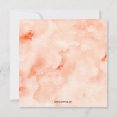 ブルンチアンドバブリーオレンジフローラブライダルシャワー 招待状 (裏面)