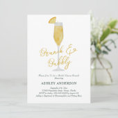 ブルンチアンドバブリーミモサカクテルブライダルシャワー 招待状 (スタンド正面)
