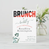 ブルンチアンドバブリーユーカリフローラブライダルシャワー 招待状 (スタンド正面)