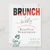 ブルンチアンドバブリーユーカリフローラブライダルシャワー 招待状 (正面)