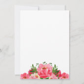 ブルンチアンドバブリー牡丹ブライダルシャワー招待状 招待状 (裏面)