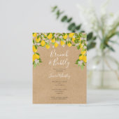 ブルンチアンドバブリー素朴レモンズブライダルシャワー 案内ポストカード (スタンド正面)