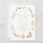 ブルンチアンドバブルシャンパンブライダルシャワーパーティー 招待状 (正面)