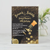 ブルンチアンドバブルシャンパン誕生日招待状 招待状 (スタンド正面)