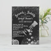 ブルンチアンドバブルシャンパン誕生日招待状 招待状 (スタンド正面)