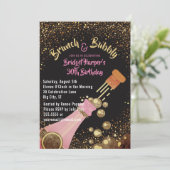 ブルンチアンドバブルシャンパン誕生日招待状 招待状 (スタンド正面)