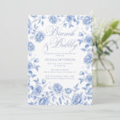 ブルンチアンドバブルブルーシノワズリーブライダルシャワー 招待状 (スタンド正面)