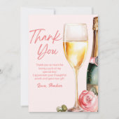 ブルンチアンドバブルミモサシャンパーニュ誕生日ブランチ サンキューカード (正面)