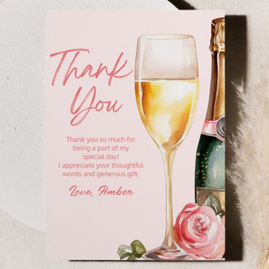 ブルンチアンドバブルミモサシャンパーニュ誕生日ブランチ サンキューカード