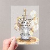 ブルンチエレガントアンドバブリーブライダルシャワー アクリル招待状 (インサイチュ (ポータブル))