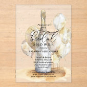 ブルンチエレガントアンドバブリーブライダルシャワー アクリル招待状 (正面)