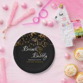 ブルンチエレガントバブリーブライダルシャワー金ゴールド紙吹雪 ペーパープレート (パーティー)