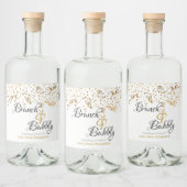 ブルンチエレガントバブリーブライダルシャワー金ゴールド紙吹雪 リキュールボトルラベル (ボトル)