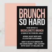 ブルンチソ懸命ピンクバチェロレッテブランチ招待状 招待状 (正面/裏面)