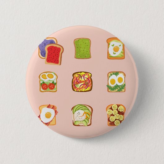 ブルンチトースト 缶バッジ (正面)