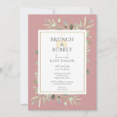 ブルンチバブリーブライダルシャワーグリーナリーダスティバラ 招待状 (正面)
