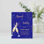 ブルンチバブリーブライダルシャワーネイビーブルーの招待 (スタンド正面)